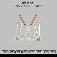 Rm Stick Embroidery File 6 sizes
