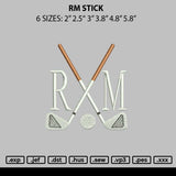 Rm Stick Embroidery File 6 sizes