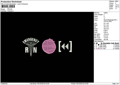 Rntext Embroidery File 6 sizes