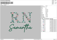 Samanthatext Embroidery File 6 sizes