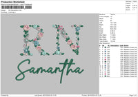 Samanthatext Embroidery File 6 sizes