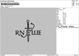 Swordtext 02 Embroidery File 6 sizes