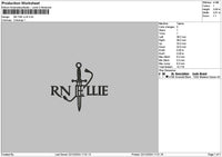 Swordtext 02 Embroidery File 6 sizes
