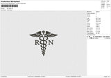 RN logo Embroidery File 6 size