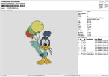 Bird Balloons Embroidery File 6 sizes