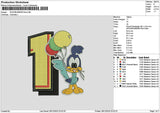 1 Bird Balloons Embroidery File 6 sizes