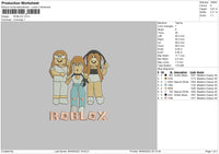 Roblox Embroidery File 5 sizes