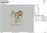 Roblox Embroidery File 5 sizes