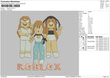 Roblox Embroidery File 5 sizes