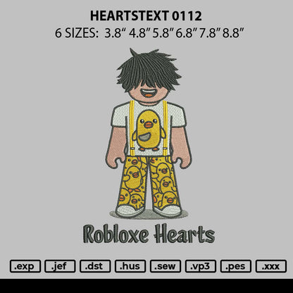 Heartstext 0112 Embroidery File 6 sizes