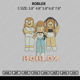 Roblox Embroidery File 5 sizes