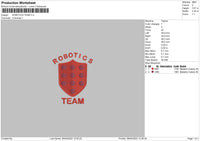 Robotics Embroidery File 4 size