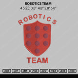 Robotics Embroidery File 4 size