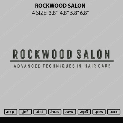 Rockwood Salon Embroidery File 4 size
