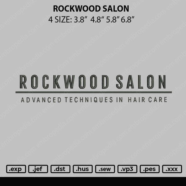 Rockwood Salon Embroidery File 4 size