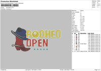 Rodheo Embroidery File 6 sizes