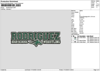 Rodrigueztext 1712 Embroidery FIle 6 sizes