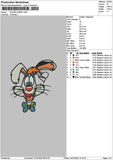 Rabbit 1612 Embroidery File 6 sizes