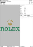 Rolex Embroidery File 4 size