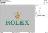Rolex Embroidery File 4 size