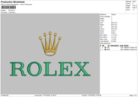 Rolex Embroidery File 4 size