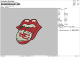 Chief Lips Embroidery File 6 sizes