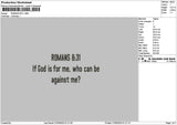 Romanstext 831 Embroidery File 6 sizes