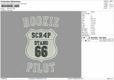 Rookietext 0106 Embroidery Machine Design File 6 sizes
