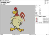 Rooster Embroidery File 6 sizes