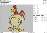 Rooster Embroidery File 6 sizes