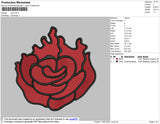 Rose Embroidery File 4 size