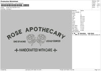 Rose Apothecery Embroidery File 4 size