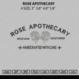 Rose Apothecery Embroidery File 4 size