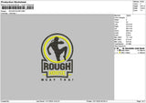 Roughtext Embroidery File 6 sizes