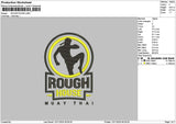 Roughtext Embroidery File 6 sizes