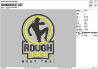 Roughtext Embroidery File 6 sizes