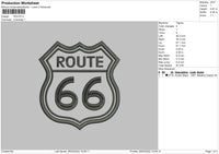 Route Embroidery File 4 size