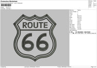 Route Embroidery File 4 size