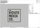 Route Media Embroidery File 6 sizes