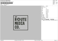 Route Media Embroidery File 6 sizes