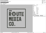 Route Media Embroidery File 6 sizes