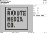 Route Media Embroidery File 6 sizes