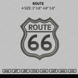 Route Embroidery File 4 size