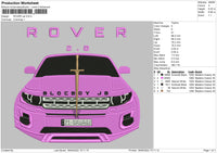 Rover Car Embroidery File 4 size