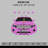 Rover Car Embroidery File 4 size