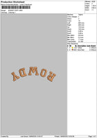 Rowdytext Puff Embroidery File 6 sizes