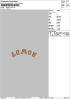 Rowdytext Puff Embroidery File 6 sizes