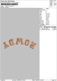 Rowdytext Puff Embroidery File 6 sizes