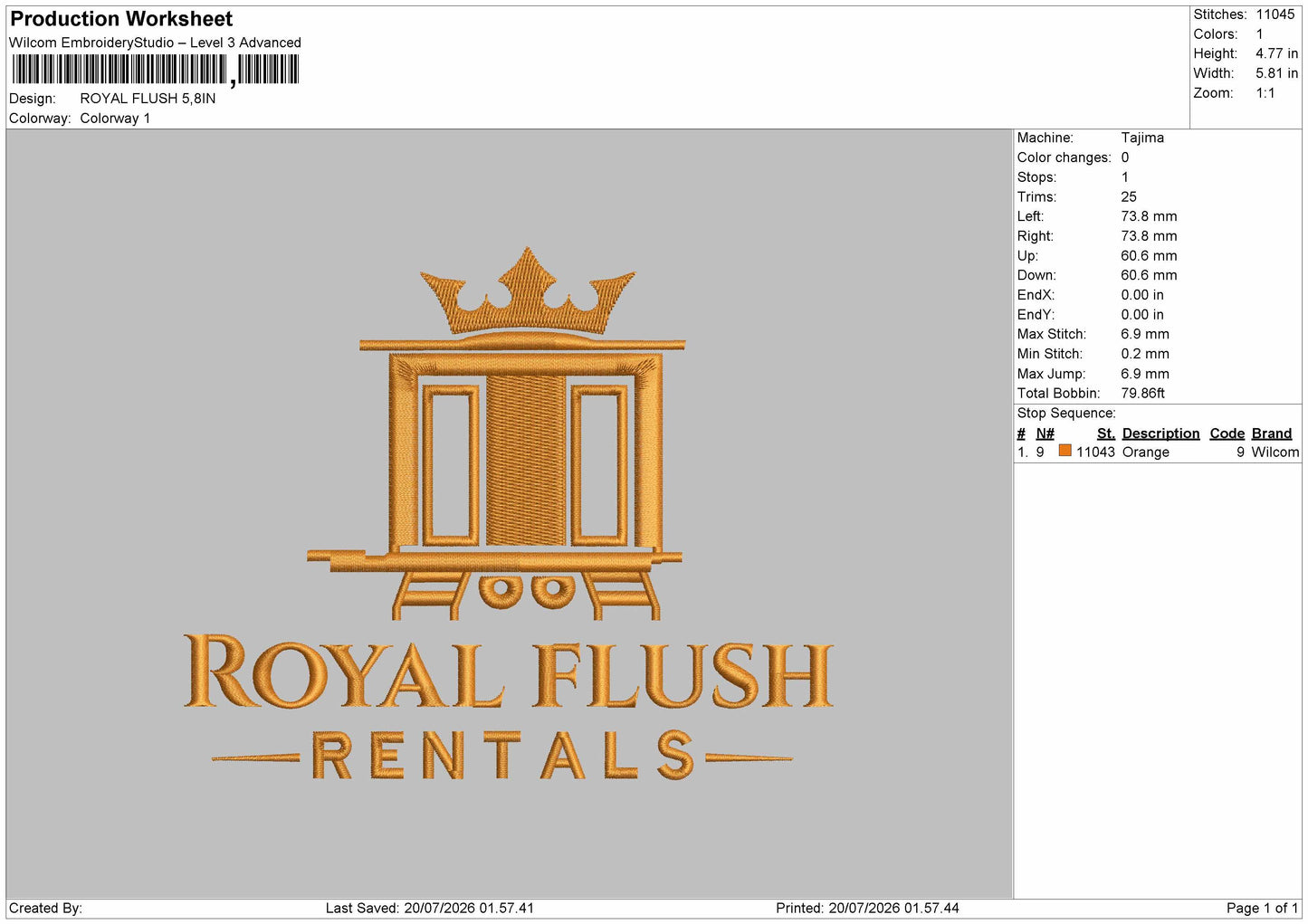 Royal Text 1907b Embroidery Machine Design File 6 sizes