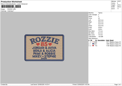 ROZZIE Embroidery Machine Design File